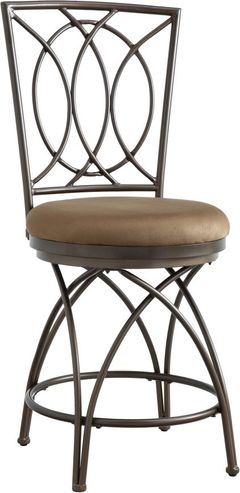 Powell® Big & Tall Bronze Crossed Legs Counter Stool