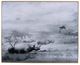 A & B Home Black/White Foggy Waterscape Print with Frame-0