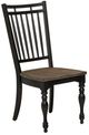 Liberty Furniture Magnolia Manor Antique Black/Weathered Bark Spindle Back Dining Side Chair-0