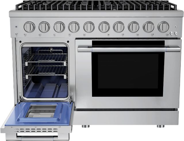 Hauslane HausPro 48" Stainless Steel Pro-Style Gas Range with Stainless Steel Knobs-2