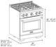 ZLINE 30" Black Stainless Steel Pro Style Gas Range-2