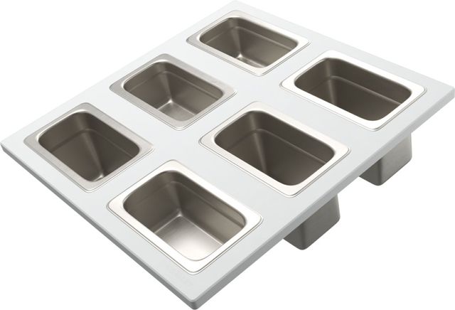 The Galley® Designer White Resin Dual Tier Condiment Serving Board-0