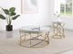 Coaster® Elise 2-Piece Mirror Top Occasional Table with Gold Base Set-5