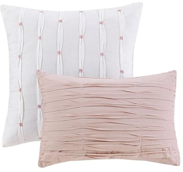 Olliix by Urban Habitat Blush Twin/Twin XL Calum Cotton Jacquard Comforter Set-1