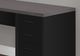 Monarch Specialties Inc. Black with Grey Top Corner with Tempered Glass Computer Desk-4