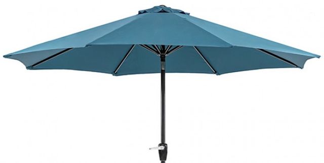 Furniture of America® Soli Blue Fabric/Steel Outdoor Umbrella with Base-2