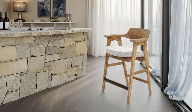 Nest Home Collections Wagner Anew Gray/Natural Counter Chair-1