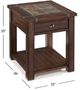 Magnussen Home® Roanoke Cherry Chairside Square End Table with Slate Top -1