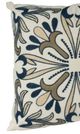 A & B Home Beige/Blue/White Throw Pillow-1