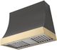 AGA Marquee 36" Slate Wall Mounted Range Hood with Polished Brass Trim-0