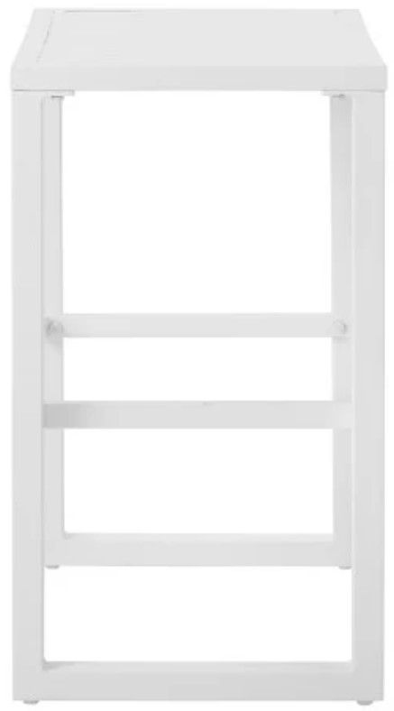 Linon Alora 2-Piece White Aluminum Outdoor Barstool Set-4