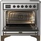 Ilve® Majestic III 36" Stainless Steel Pro Style Induction Range with Solid Door and Burnished Trim-1