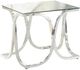 Furniture of America® Luxa Glass Top End Table with Chrome Base -0