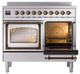 Ilve® Nostalgie II Noblesse 40'' Stainless Steel Pro Style Induction Range with Burnished Trim-4
