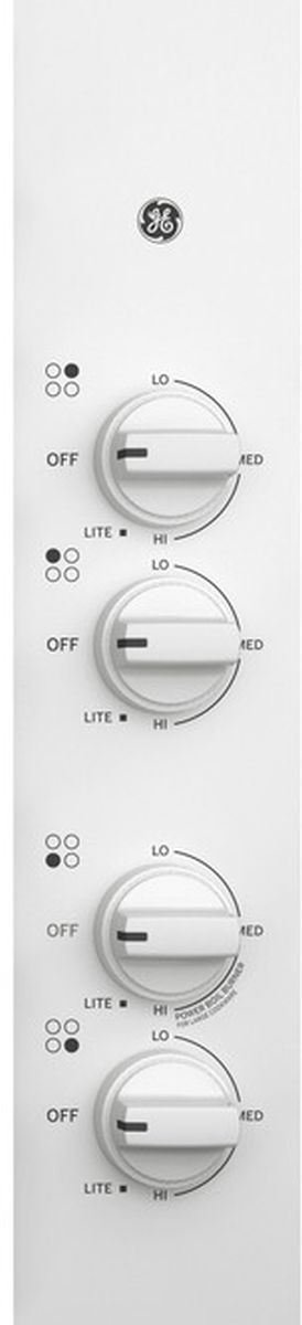 GE® 30" White Built-In Gas Cooktop with Dishwasher-Safe Grates-1