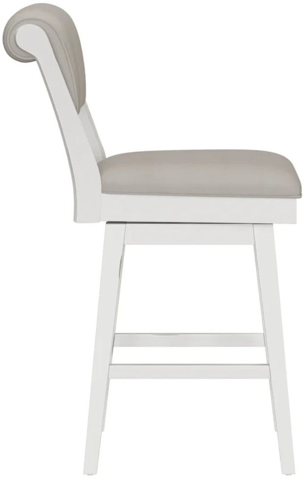 HH2 Home Clarion Fog Gray/White Square Counter Stool-2