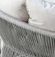 Sunset West Miami Silver Gray Aluminum/Olefin Rope Outdoor Daybed with Echo Ash Cushion-2