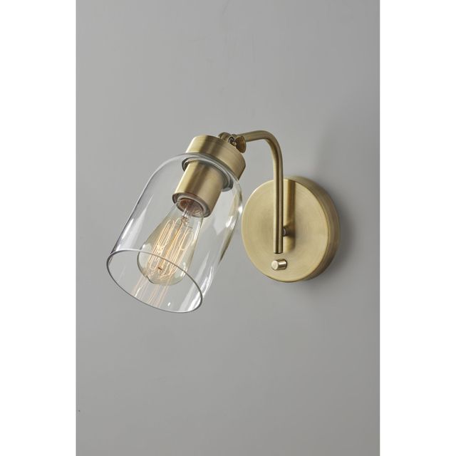 Adesso® Bristol Antique Brass Wall Lamp-2
