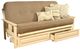 Kodiak Furniture Monterey Linen Stone/Antique White Full Storage Futon with Mattress-0
