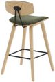 Armen Living Fox 2-Piece Oak/Vintage Green Counter Stool Set-3