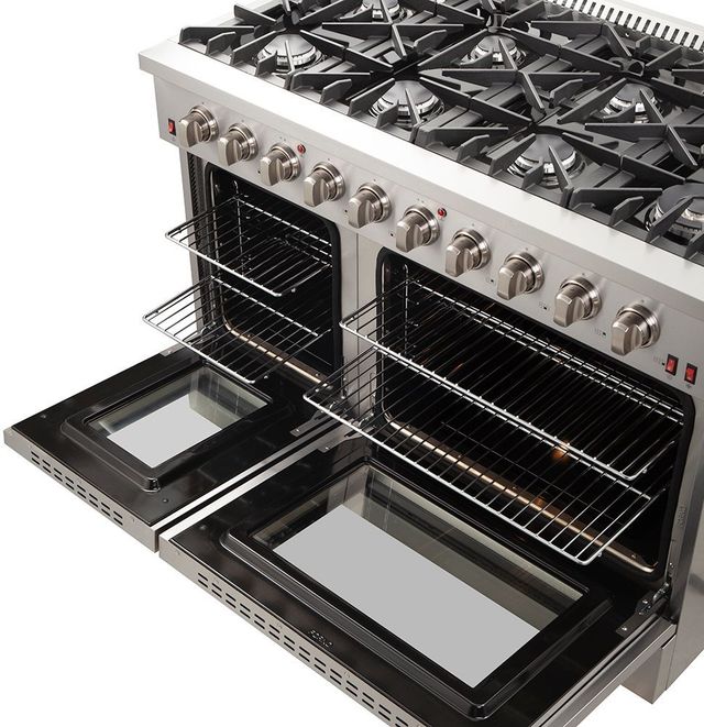 FORNO® Galiano 48" Stainless Steel Pro Style Gas Range-3