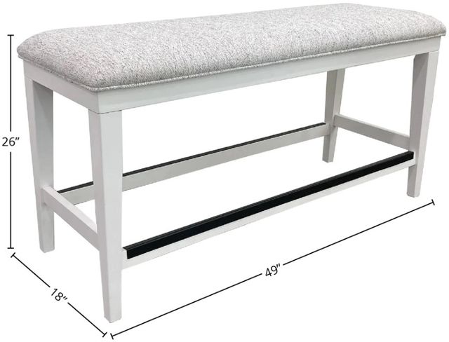Parker House® Americana Modern Cotton Counter Height Upholstered Dining Bench-2