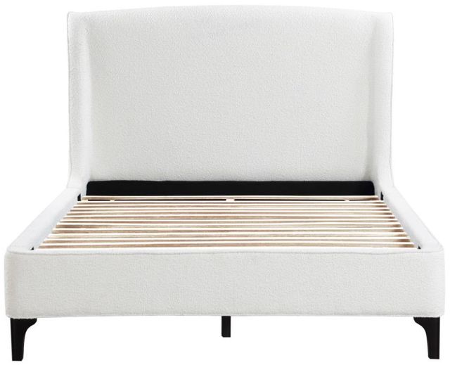 Coaster® Mosby White Upholstered King Platform Bed-2