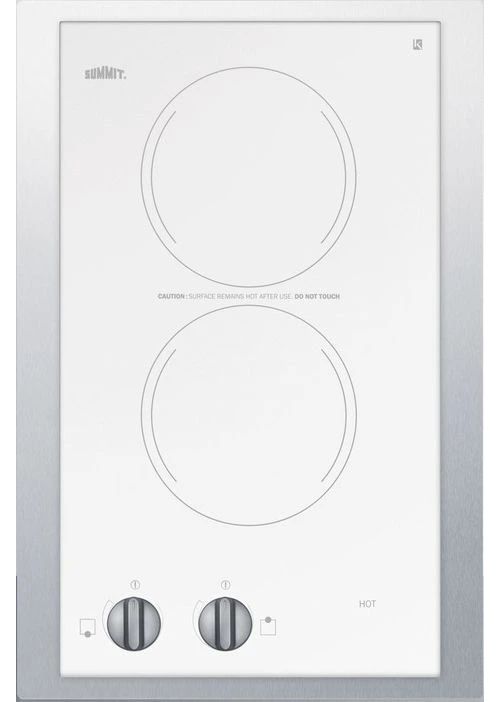 Summit® 15" White Electric Cooktop-0