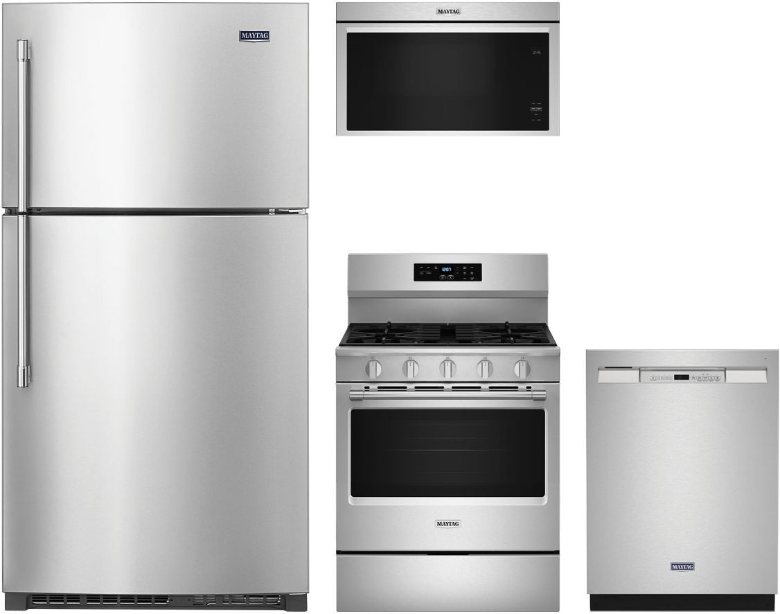 Maytag® 4 Piece Fingerprint Resistant Stainless Steel Kitchen Package