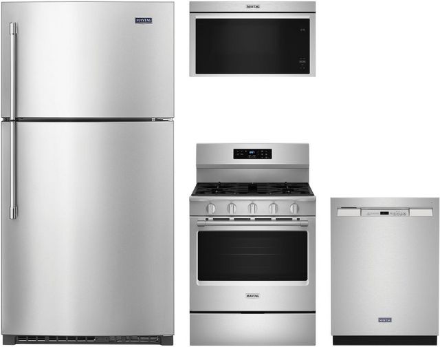 Maytag® 4 Piece Fingerprint Resistant Stainless Steel Kitchen Package-0