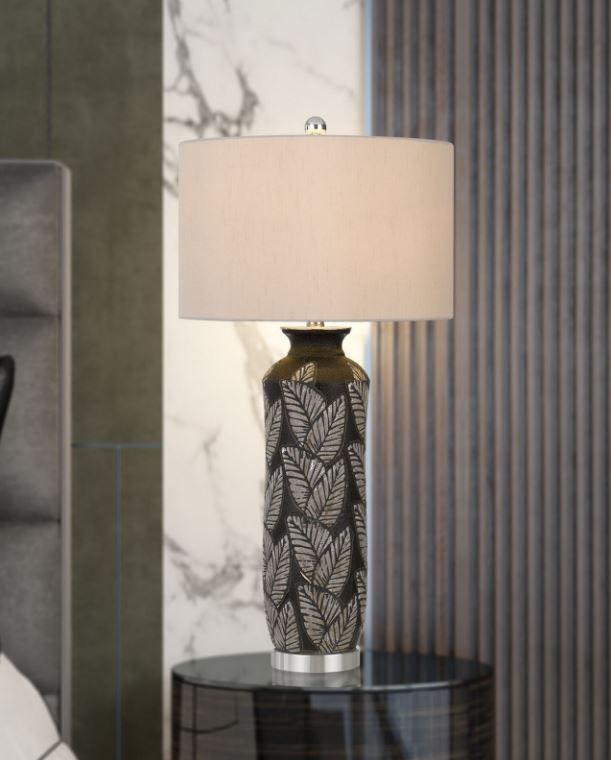 Cal® Lighting & Accessories Shiloh Black/Silver Table Lamp-1
