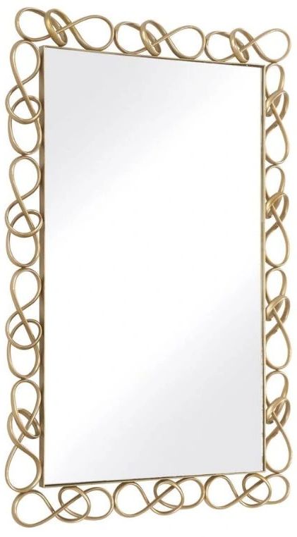 Uttermost® Twist It Antique Brass Mirror-3