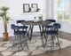 Homelegance® Appert Blue Swivel Counter Height Chair-1