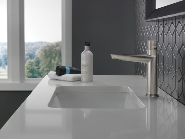 Delta Galeon® Lumicoat® Stainless Single Knob Handle Bathroom Faucet-2