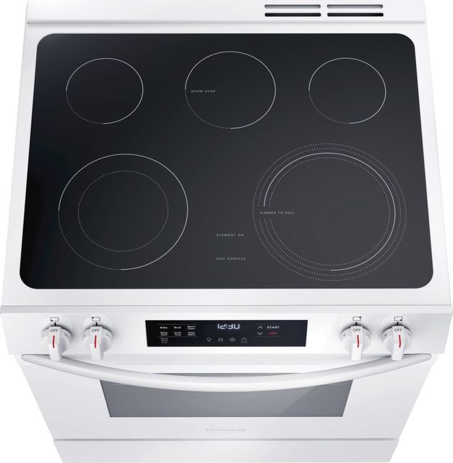 Frigidaire® 30" White Slide-In Electric Range with Steam Clean-4