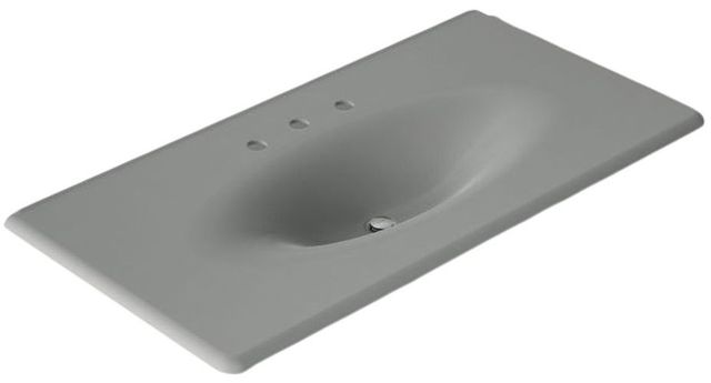 Kohler Iron/Impressions® Basalt 43" Enameled Cast Iron Vanity Top with Integrated Oval Sink-0