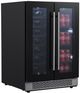 Aviva Noire 24" Vitrified Black Built-In or Freestanding Glass Wine Cooler-1