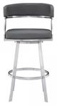 Armen Living Saturn Gray 26" Counter Stool-1