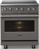 Viking® 5 Series 30" Damascus Gray Pro Style Electric Range with Polished Chrome Trim-4