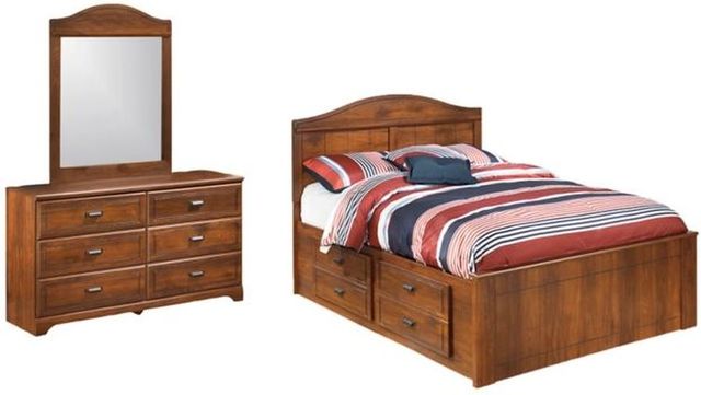 Signature Design by Ashley® Barchan 2-Piece Medium Brown Full Panel Bed Set-0