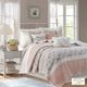 Olliix by Madison Park 6 Piece Blush Full/Queen Dawn Cotton Percale Reversible Coverlet Set-2