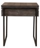 Liberty Furniture Gateway Weathered Gray End Table with Black Metal Frames-3