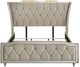 Coaster® Lorient Camel/Ivory California King Upholstered Panel Bed with LED-3