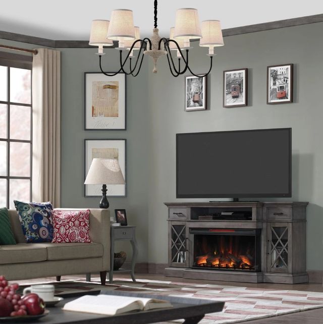 ClassicFlame® Hamilton™ Weathered Gray 36" TV Stand with Fireplace-1