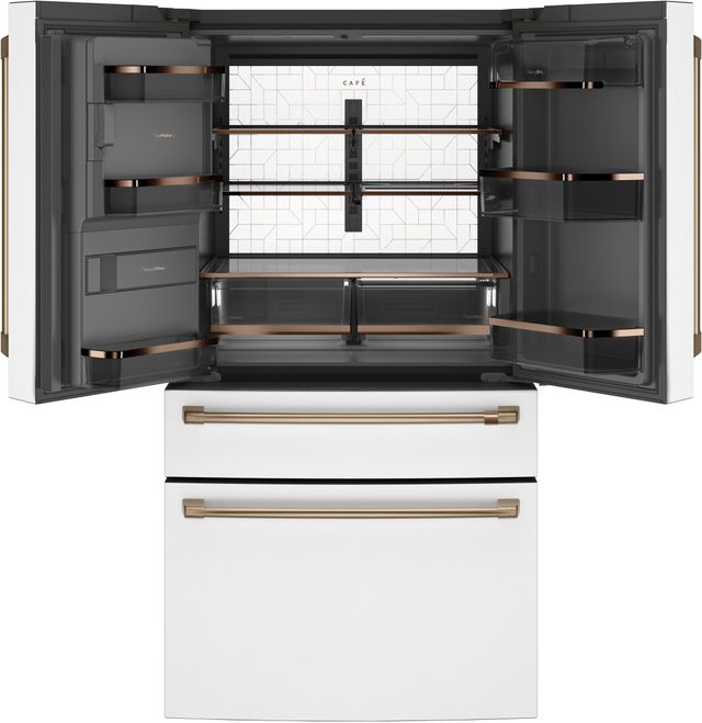 Café™ 36 in.  27.6 Cu. Ft. Matte White 4-Door French Door Refrigerator-1