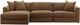 Dovetail Furniture Erica 3-Piece Brown Left-Arm Facing Chaise Sectional Set-0