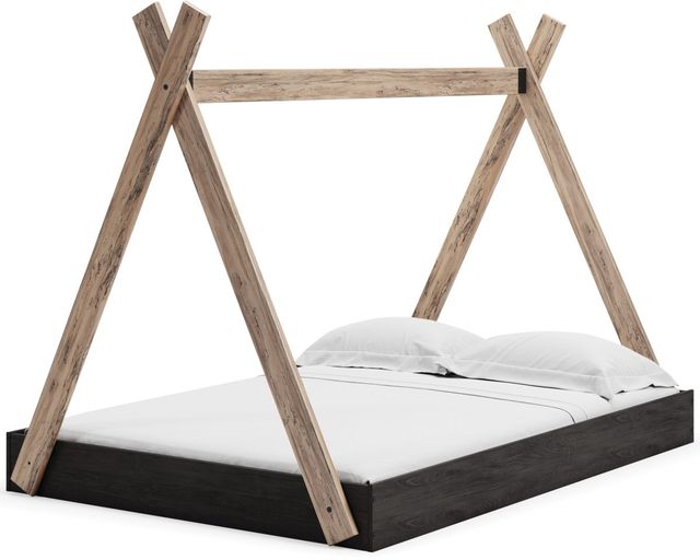 Signature Design by Ashley® Piperton Two-tone Brown/Black Full Tent Complete Bed in Box-3