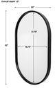 Uttermost® Varina Satin Black Oval Mirror-2
