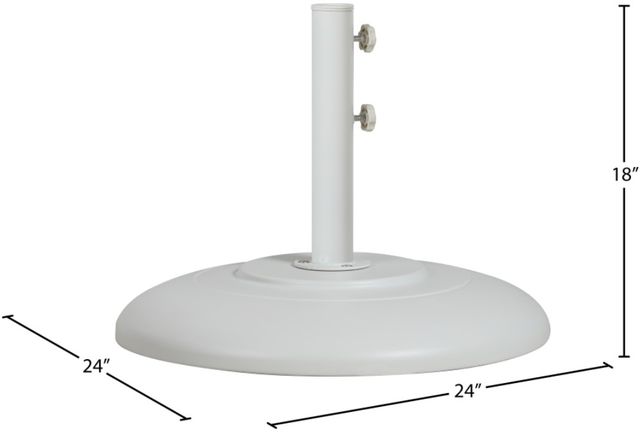 Meridian Furniture Cozumel White Steel Outdoor Patio Base-2