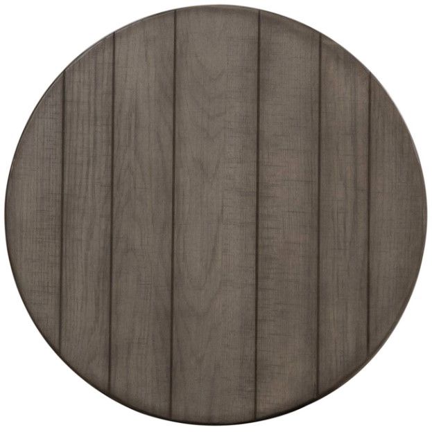 Liberty Furniture Modern Farmhouse Dusty Charcoal Splay Round End Table-3